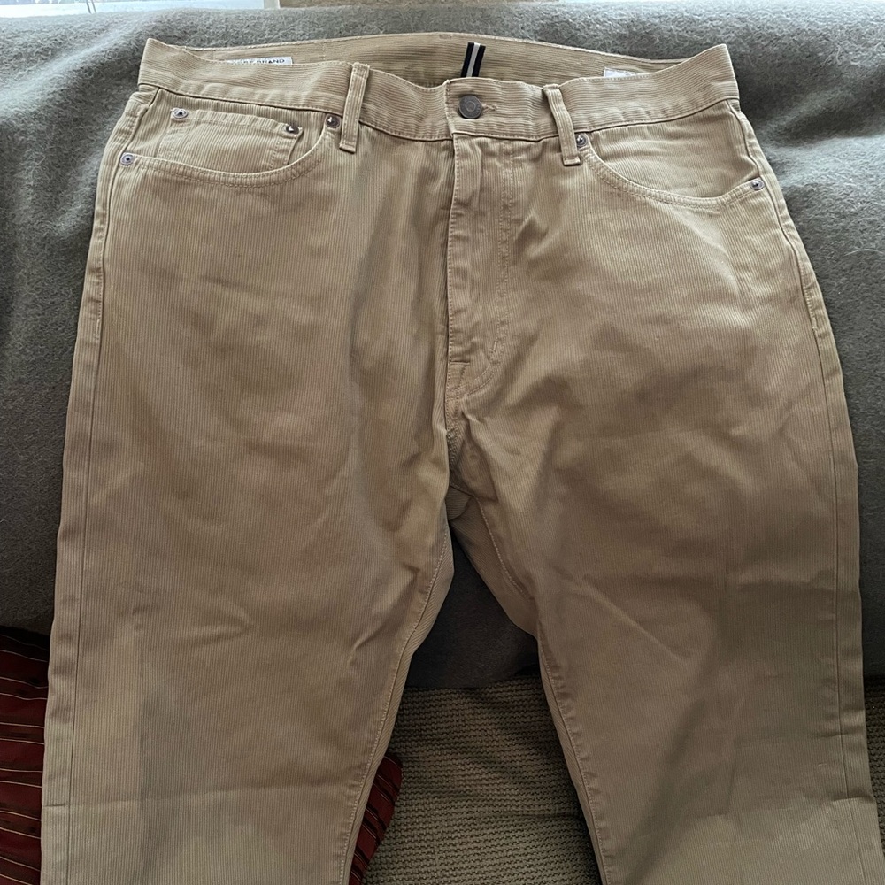 *Almost New  Oobe Brand Kings St. Charleston Cooper Corduroy Drk Tan Jean 34-32